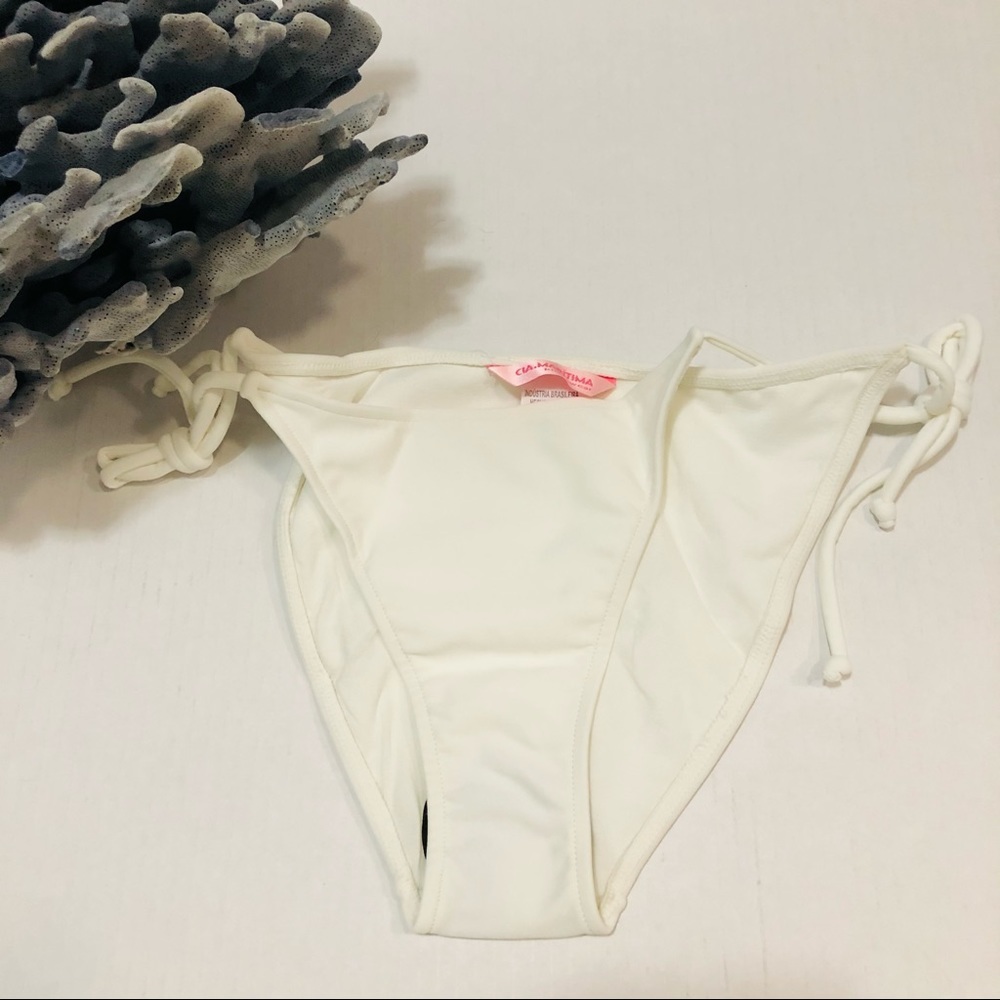 CIA. Maritima Side Tie White Bikini Bottom M